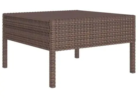 Set mobilier relaxare grădină cu perne 3 piese maro poliratan - 5/5