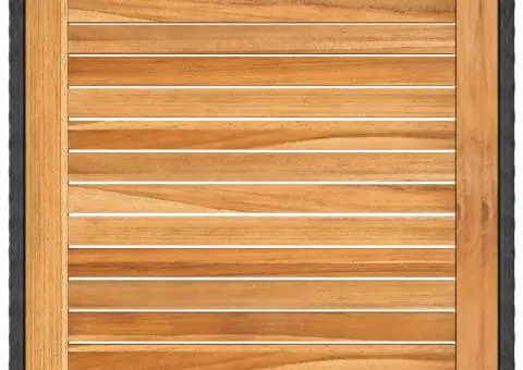 Masă de grădină, negru, 90x90x75 cm, poliratan - 3/5