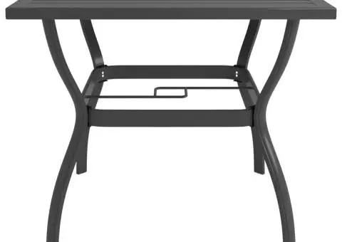 Masă de grădină, antracit, 81,5 x 81,5 x 72 cm, oțel - 2/5