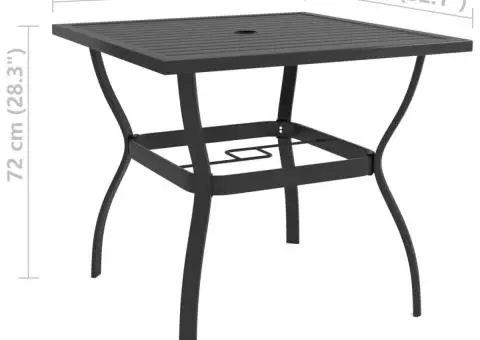Masă de grădină, antracit, 81,5 x 81,5 x 72 cm, oțel - 5/5