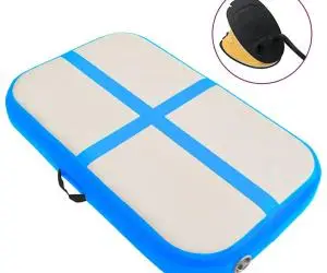 vidaXL Saltea gimnastică gonflabilă cu pompă albastru 60x100x10 cm PVC