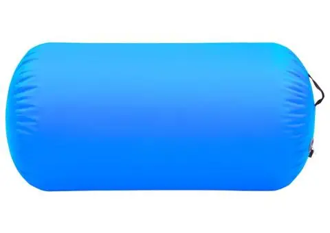 Rulou de gimnastică gonflabil cu pompă, albastru, 120x75 cm PVC - 3/5