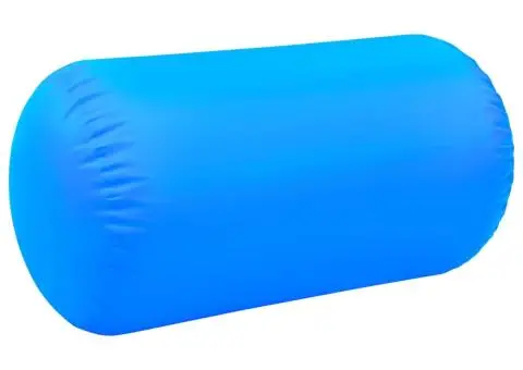 Rulou de gimnastică gonflabil cu pompă, albastru, 120x75 cm PVC - 5/5