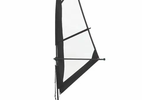 Set de placă SUP gonflabilă cu velă, negru și alb - 4/5