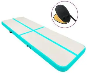 vidaXL Saltea gimnastică gonflabilă cu pompă verde 300x100x20 cm PVC