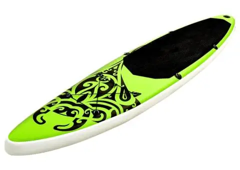 Set de placă SUP gonflabilă, verde, 320x76x15 cm - 2/5