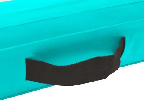 Saltea gimnastică gonflabilă cu pompă verde 500x100x20 cm PVC - 5/5