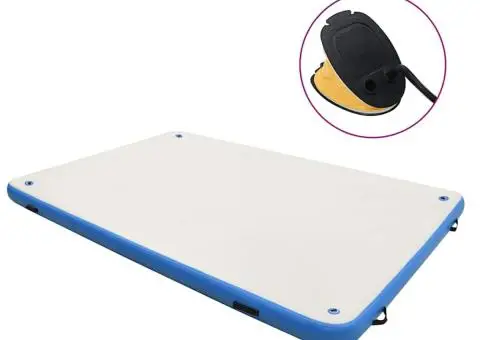 Punte plutitoare gonflabilă, albastru și alb, 300x150x15 cm - 1/5