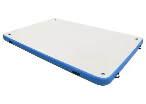 Punte plutitoare gonflabilă, albastru și alb, 300x150x15 cm - 2/5