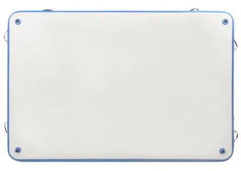 Punte plutitoare gonflabilă, albastru și alb, 300x150x15 cm - 5/5