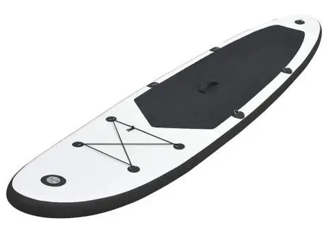 Set de placă SUP gonflabilă, negru si alb - 2/5