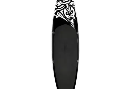 Set de placă SUP gonflabilă, negru, 366x76x15 cm - 3/5