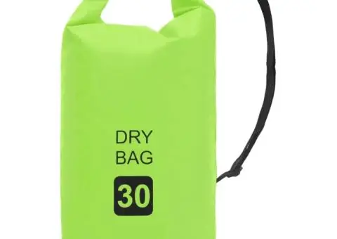 Rucsac impermeabil, verde, 30 L, PVC - 1/5