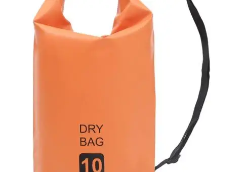 Rucsac impermeabil, portocaliu, 10 L, PVC - 1/5