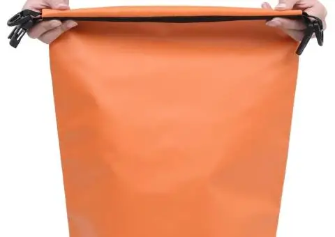 Rucsac impermeabil, portocaliu, 10 L, PVC - 2/5