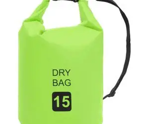 vidaXL Rucsac impermeabil, verde, 15 L, PVC