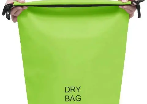 Rucsac impermeabil, verde, 15 L, PVC - 2/5