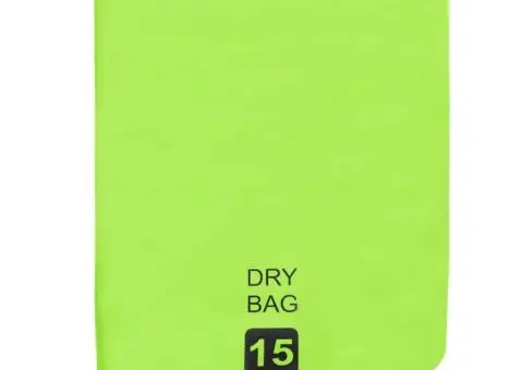 Rucsac impermeabil, verde, 15 L, PVC - 3/5