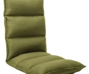 vidaXL Scaun de podea pliabil, verde, material textil