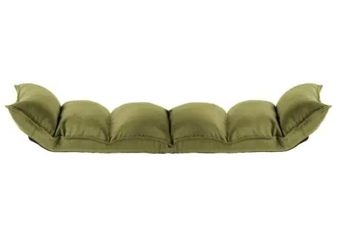 Scaun de podea pliabil, verde, material textil - 5/5