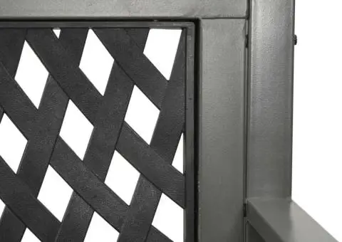 Bancă de grădină, gri, 125 cm, oțel - 5/5