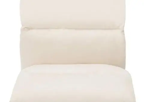 Scaun de podea pliabil, crem, microfibră - 5/5