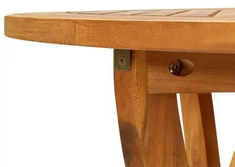 Masă de grădină, Ø120 cm, lemn masiv de acacia - 4/5