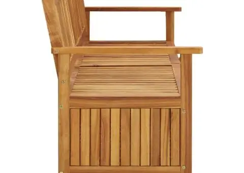 Bancă de depozitare grădină, 170 cm, lemn masiv de acacia - 3/5