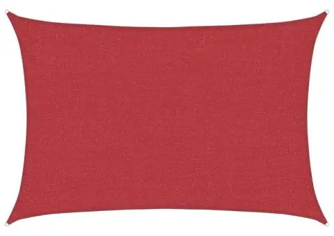 Pânză parasolar, roșu, 3x5 m, HDPE, 160 g/m² - 2/5