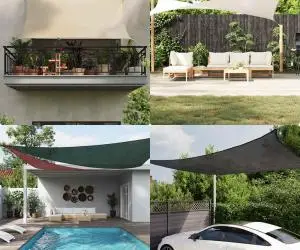 vidaXL Pânză parasolar, roșu, 4x7 m, HDPE, 160 g/m²
