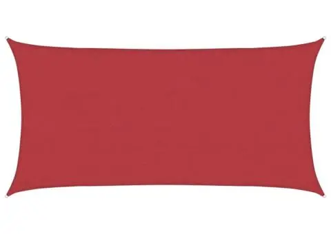 Pânză parasolar, roșu, 4x7 m, HDPE, 160 g/m² - 2/5