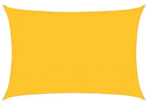 Pânză parasolar, galben, 3x5 m, HDPE, 160 g/m² - 2/5