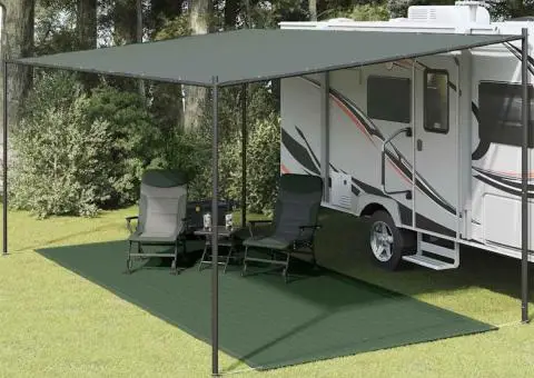 Covor pentru cort, verde închis, 250x550 cm, HDPE - 1/5