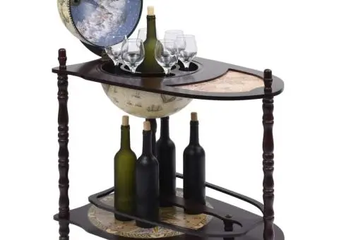 Bar tip glob pământesc suport sticle vin, verde, eucalipt - 2/5