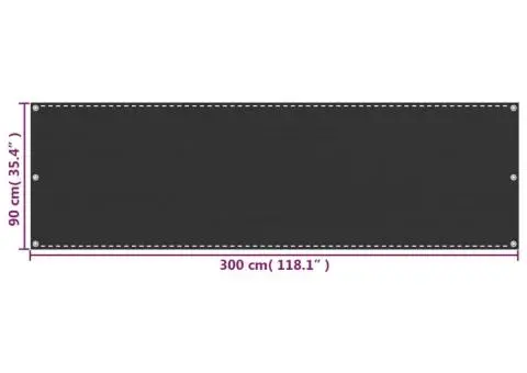 Paravan de balcon, antracit, 90x300 cm HDPE - 5/5