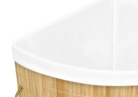 Coș de rufe din bambus de colț, 60 L - 5/5