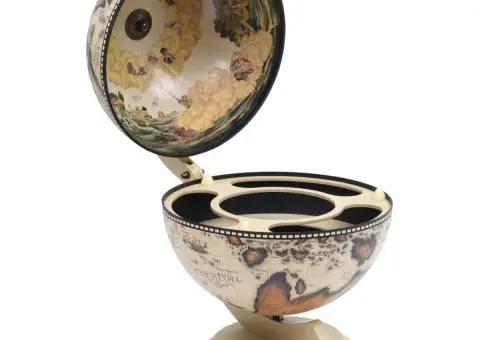 Bar tip glob pământesc suport sticle vin, alb, eucalipt - 1/5