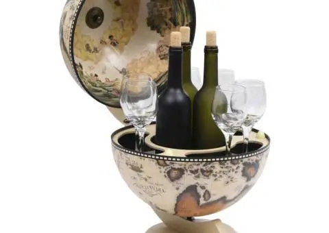 Bar tip glob pământesc suport sticle vin, alb, eucalipt - 3/5