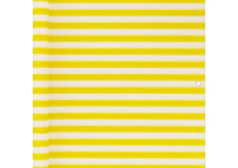 Paravan de balcon, galben și alb, 120x500 cm, HDPE - 1/5