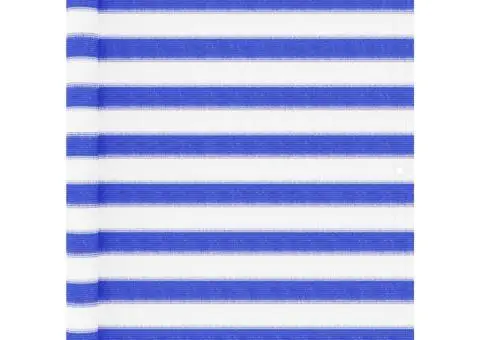 Paravan de balcon, albastru și alb, 120x500 cm, HDPE - 1/5