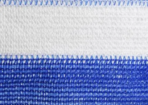 Paravan de balcon, albastru și alb, 120x500 cm, HDPE - 2/5