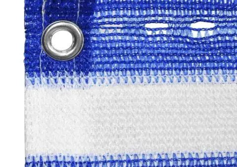 Paravan de balcon, albastru și alb, 120x500 cm, HDPE - 3/5