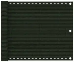 vidaXL Paravan de balcon, verde închis, 75x500 cm, HDPE