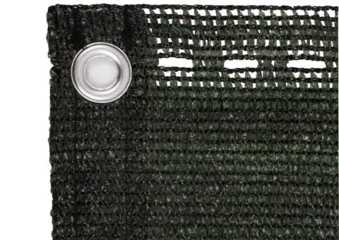 Paravan de balcon, verde închis, 75x500 cm, HDPE - 3/5