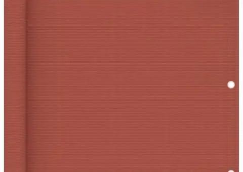 Paravan de balcon, cărămiziu, 75x600 cm, HDPE - 1/5