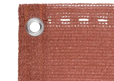 Paravan de balcon, cărămiziu, 75x600 cm, HDPE - 3/5