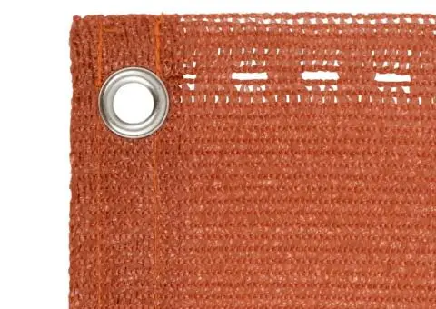 Paravan de balcon, portocaliu, 120x400 cm, HDPE - 3/5