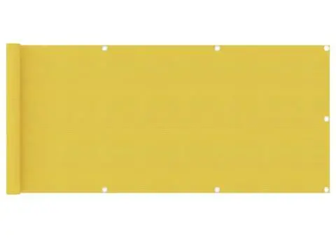 Paravan pentru balcon, galben, 75 x 400 cm, HDPE - 1/5