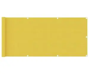 vidaXL Paravan pentru balcon, galben, 75 x 400 cm, HDPE