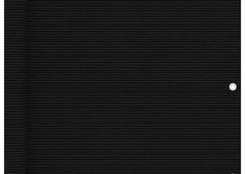 Paravan de balcon, negru, 75x600 cm, HDPE - 1/5